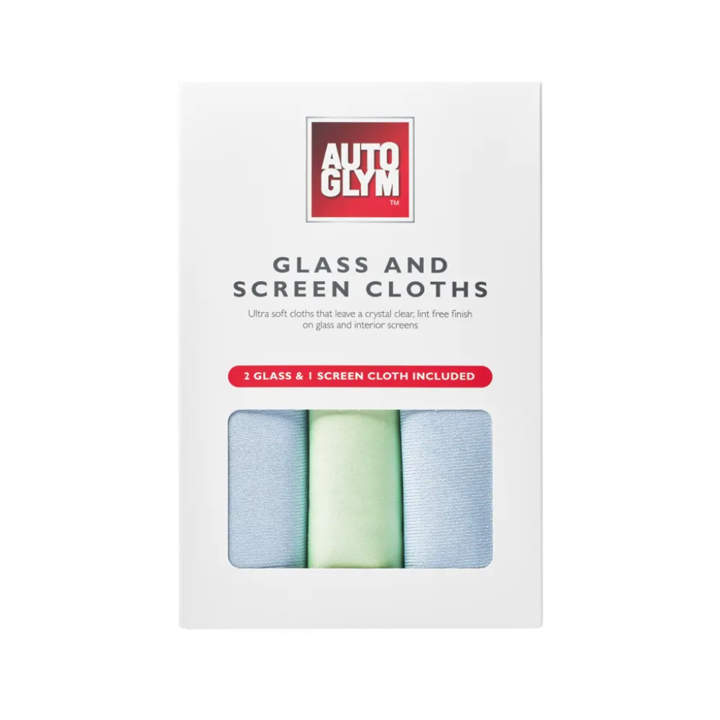 GLASS AND SCREEN CLOTH SET AUTOGLYM HPADS2PK 3 PACK MICROFIBRE GSCLOTH