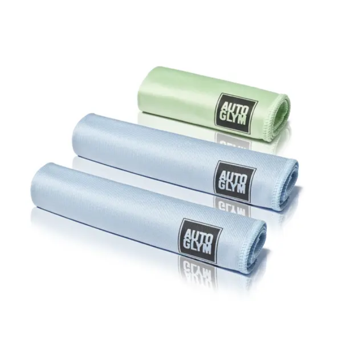 GLASS AND SCREEN CLOTH SET AUTOGLYM HPADS2PK 3 PACK MICROFIBRE GSCLOTH
