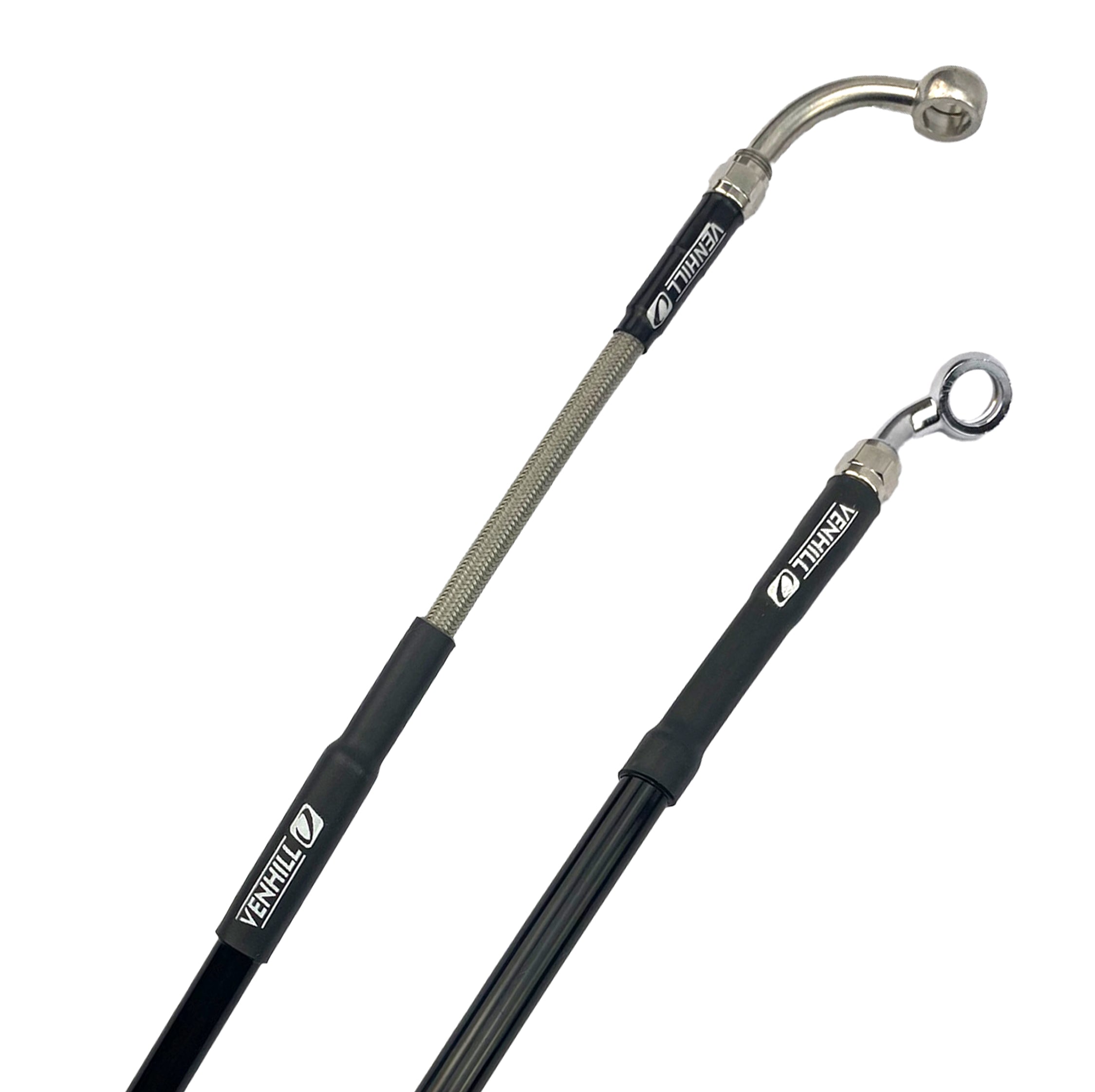 HOSE REAR BRAKE SILVER / BLK, VENHILL B05-2-004/P-CL, BETA