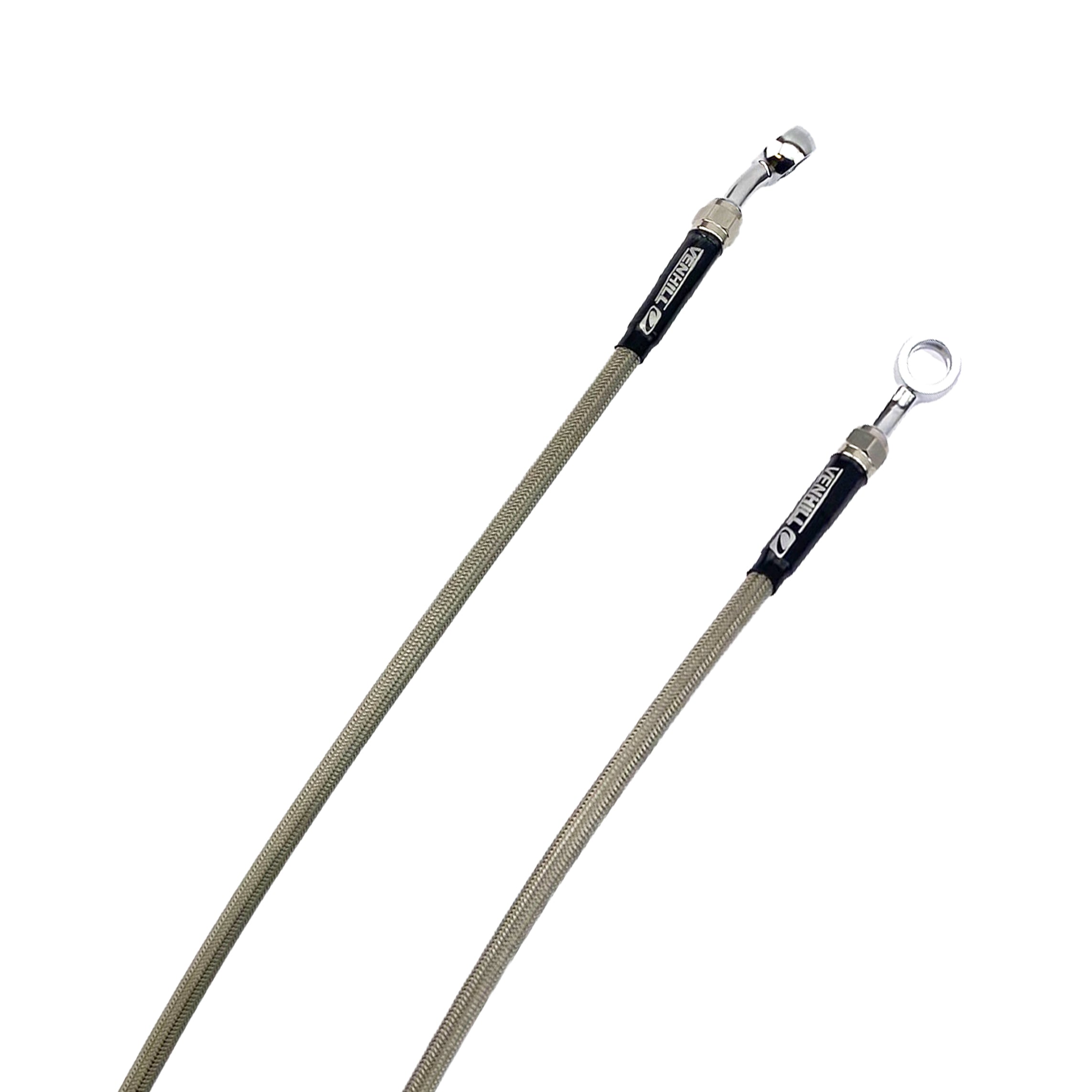 HOSE FRONT BRAKE SILVER / BLK, VENHILL B05-1-011/P-CL, BETA