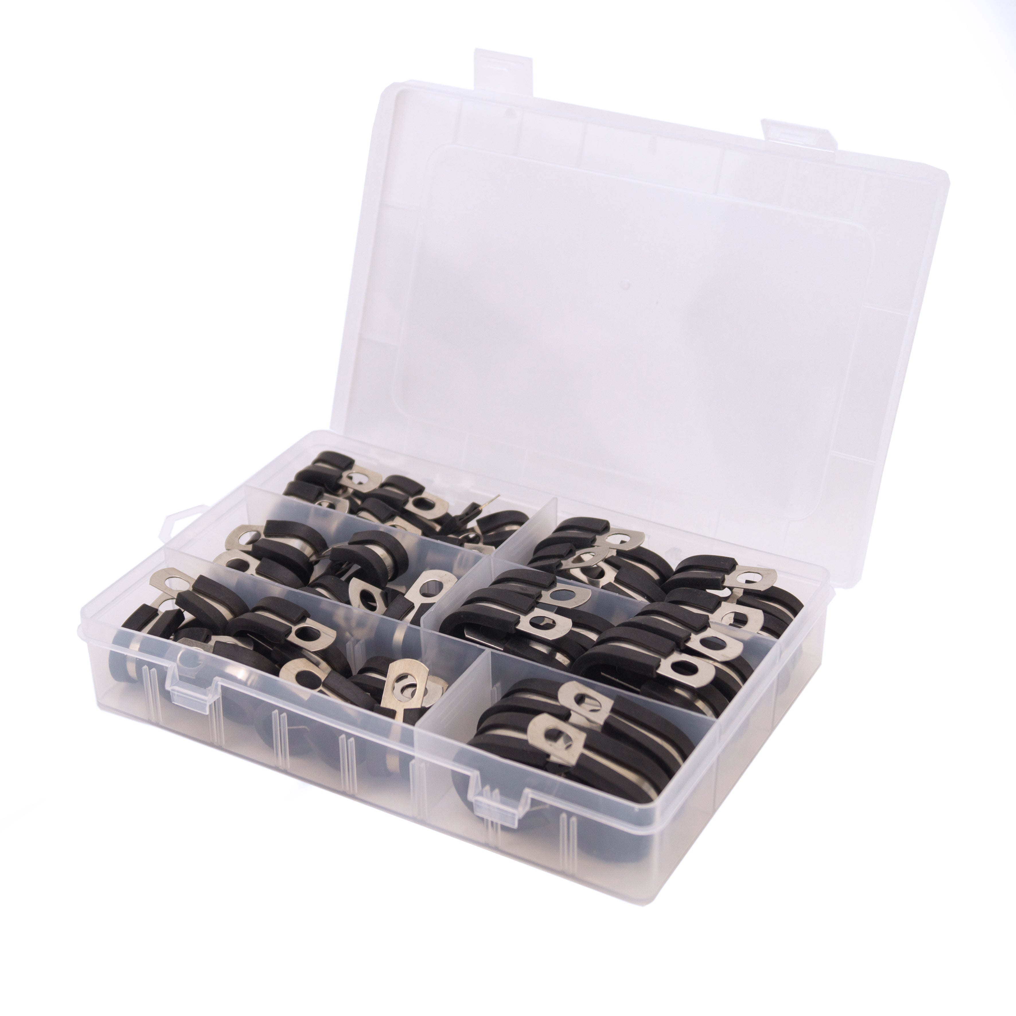 CUSHION TUBE CLAMP KIT 52PCS 6-19MM HOSE BRAKE & CLUTCH P-CLIPS