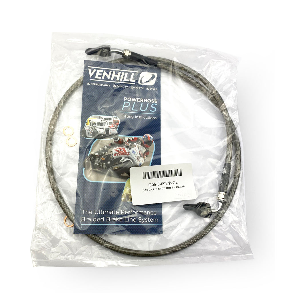 HOSE CLUTCH CLEAR / BLK, GASGAS 2024-2025, VENHILL G06-3-007/P-CL