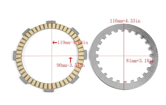 CLUTCH PLATE 7PCS SET YAMAHA YBR125 RAPTOR YFM125R XT125X R 5VL-E6324-00 5VL-E6321-10-00