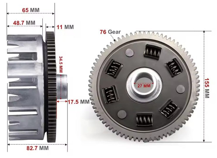 CLUTCH BASKET 1987-2013 YAMAHA WARRIOR 350 RAPTOR 350 BIG BEAR 350 KODIAK 400 2NL-16150-00-00