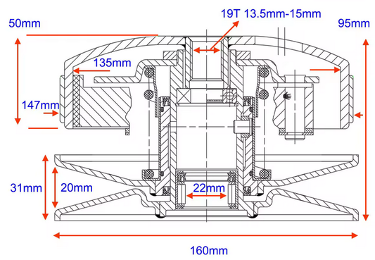 CLUTCH ASSEMBLY HONDA CF CN 250 MOTO 250 SCOOTER BUGGY MOPED