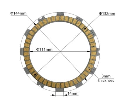 CLUTCH FRICTION PLATE SET 7 KTM 00-07 4ST 79532011000 59032011100