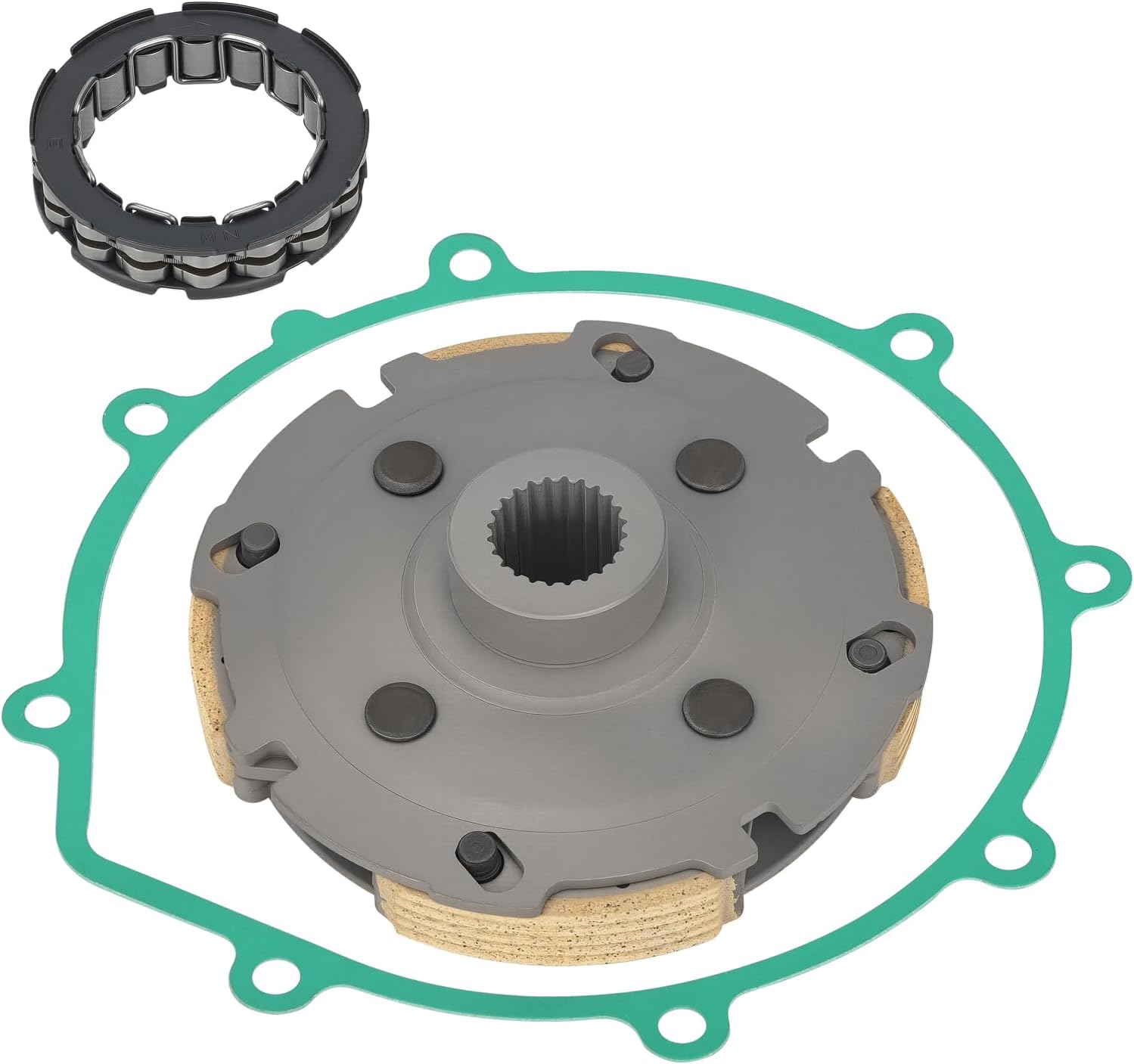 Wet Clutch Carrier & One Way Bearing w/ Gasket Yamaha Bruin Grizzly Wolverine 350 YFM350 2004-2012 5UH-16620-00-00
