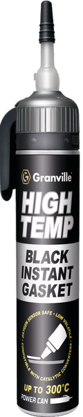 INSTANT GASKET SEALANT AEROSOL BLACK 200ML HIGH TEMPERATURE 300°C SILICONE GRANVILLE 0458