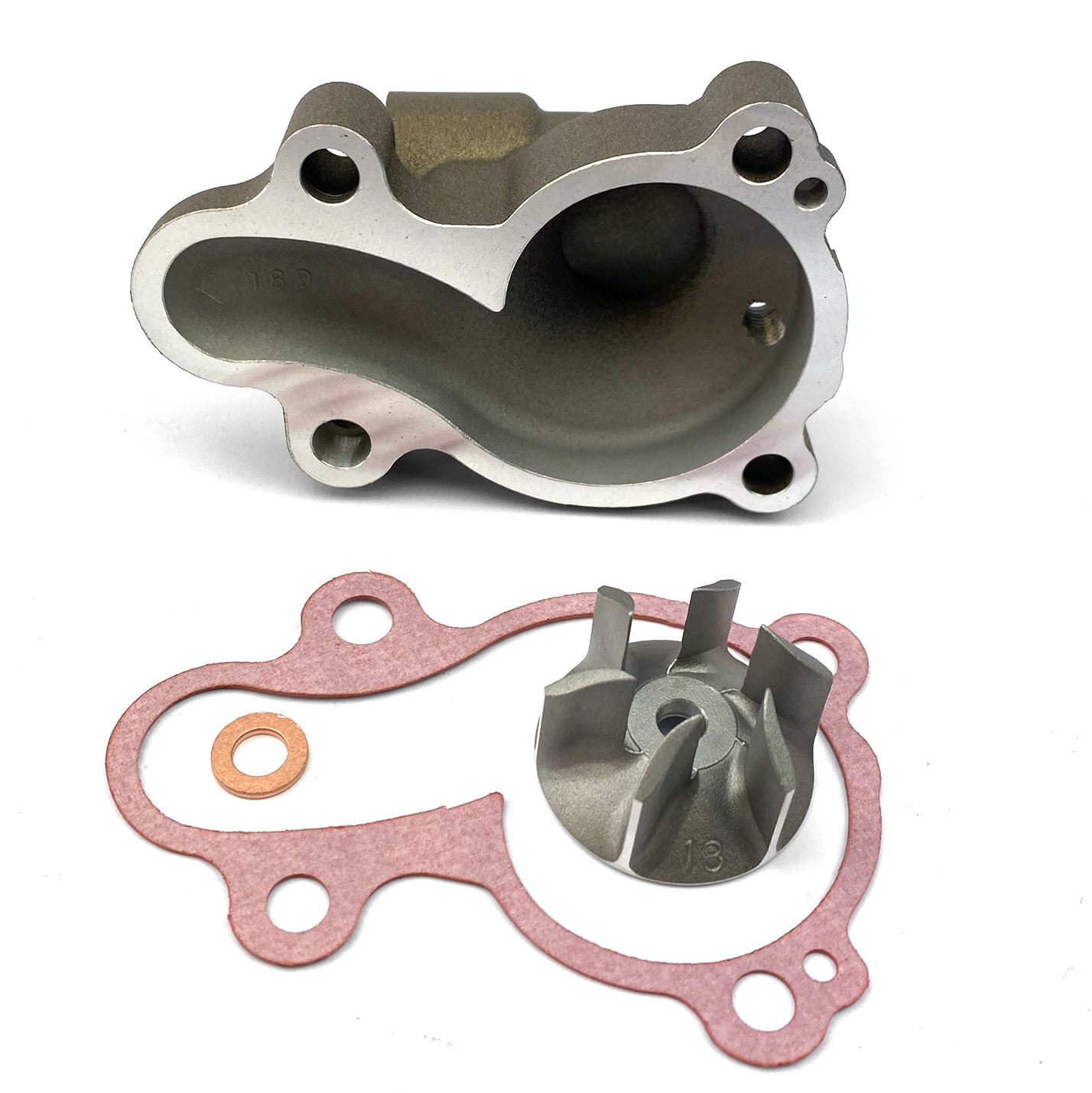 WATER PUMP COVER MAGNESIUM 2024 KAWASAKI KX 450 F, BOYESEN WPK18DM SUPERCOOLER