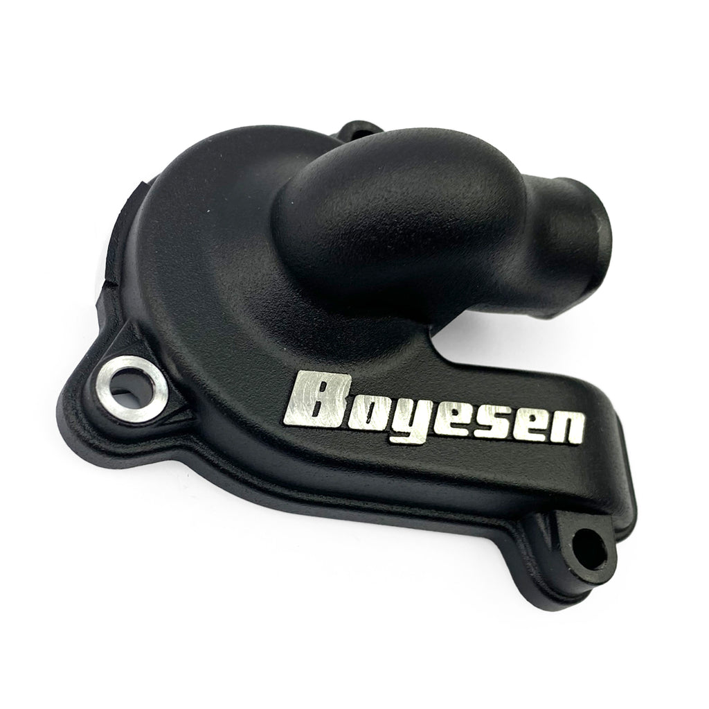 WATER PUMP COVER BLACK 23-24 KTM 250/350 SX-F, BOYESEN WPK44CB SUPERCOOLER