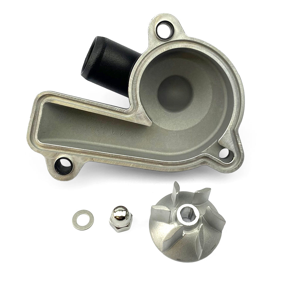 WATER PUMP COVER BLACK 23-24 KTM 250/350 SX-F, BOYESEN WPK44CB SUPERCOOLER