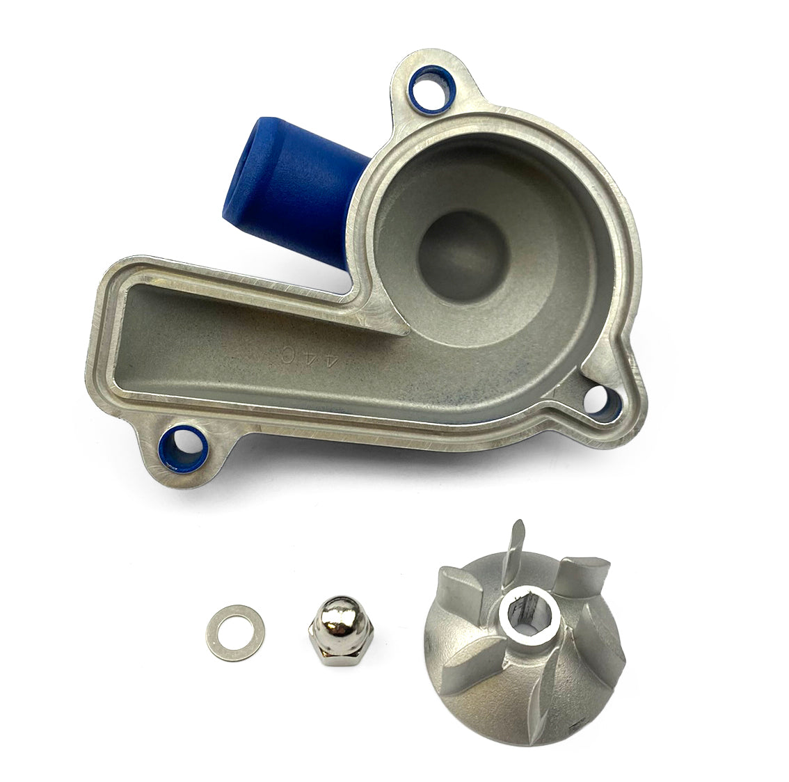WATER PUMP COVER BLUE 23-24 KTM 250/350 SX-F, BOYESEN WPK44CL SUPERCOOLER
