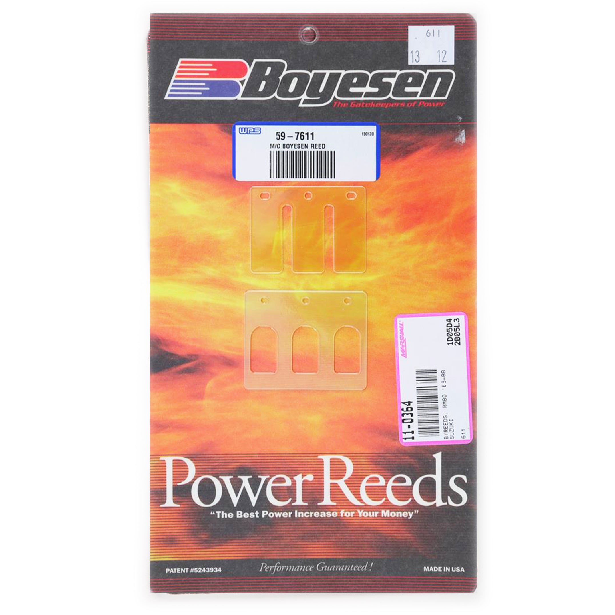 BOYESEN REEDS 611 RM80 86-88