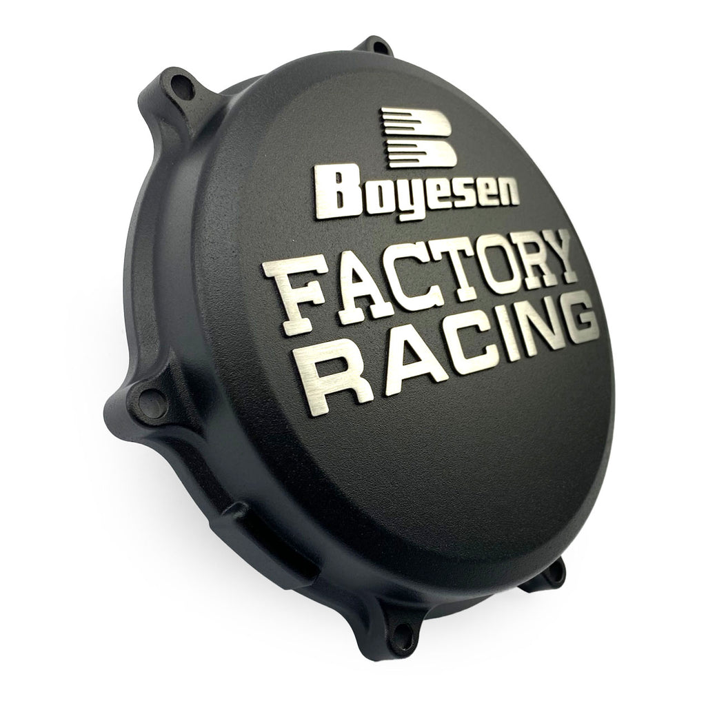 CLUTCH COVER 21-23 KX450/X KAWASAKI, BOYESEN CC-18DB, BLACK