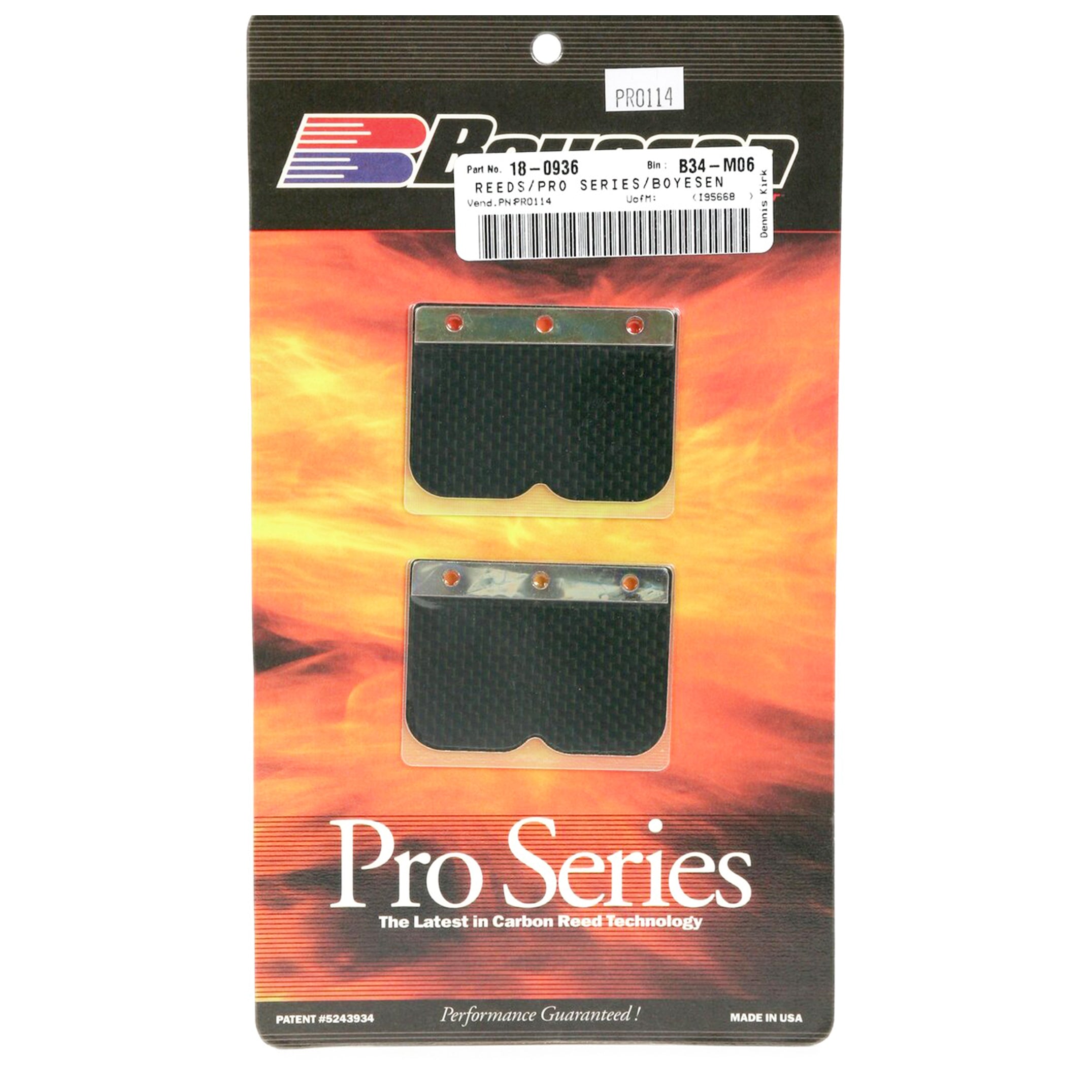PRO-114 REEDS KTM 250 300 380, Boyesen Pro Series Reeds - PRO