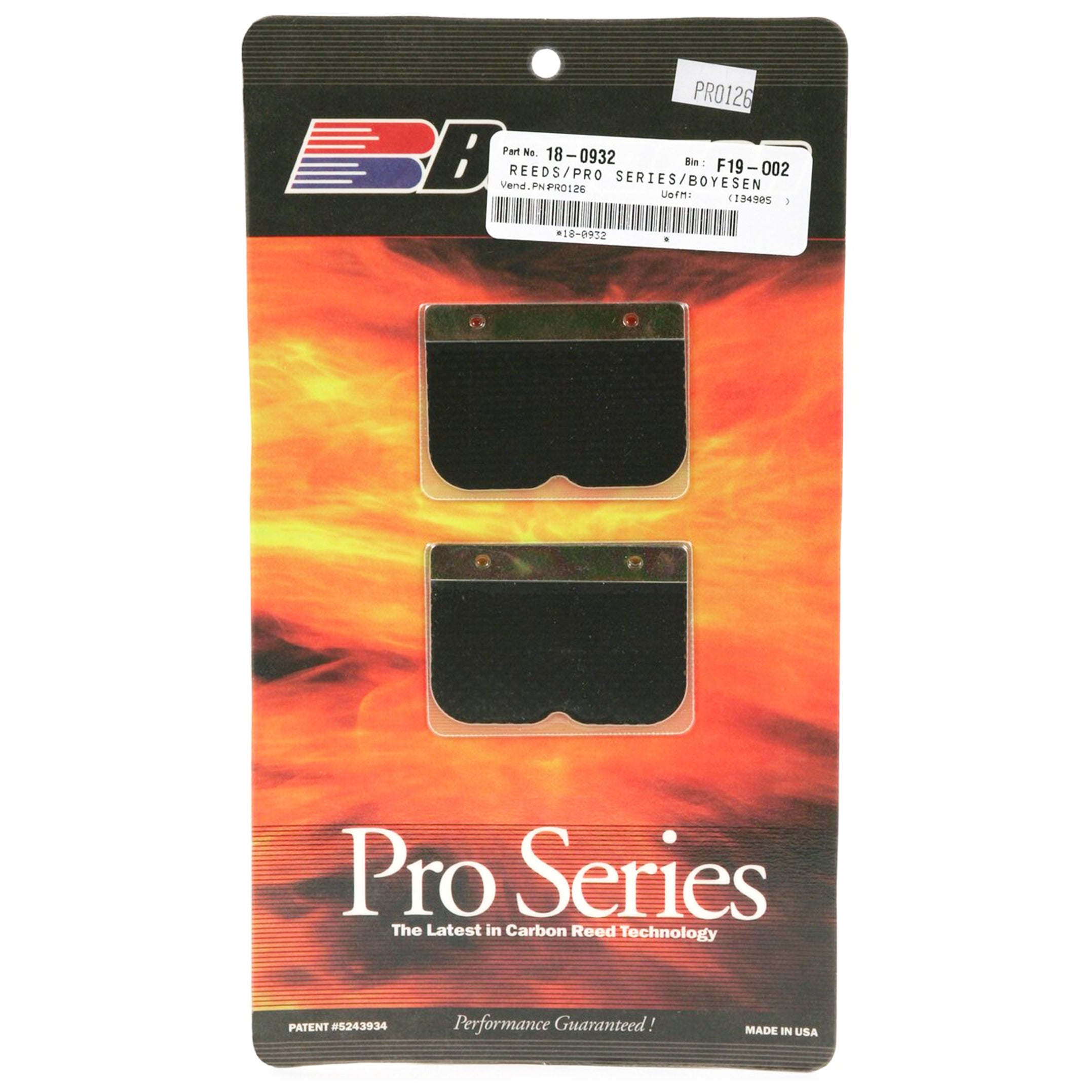 PRO-126 BOYESEN REED CARB, Boyesen Pro Series Reeds - PRO