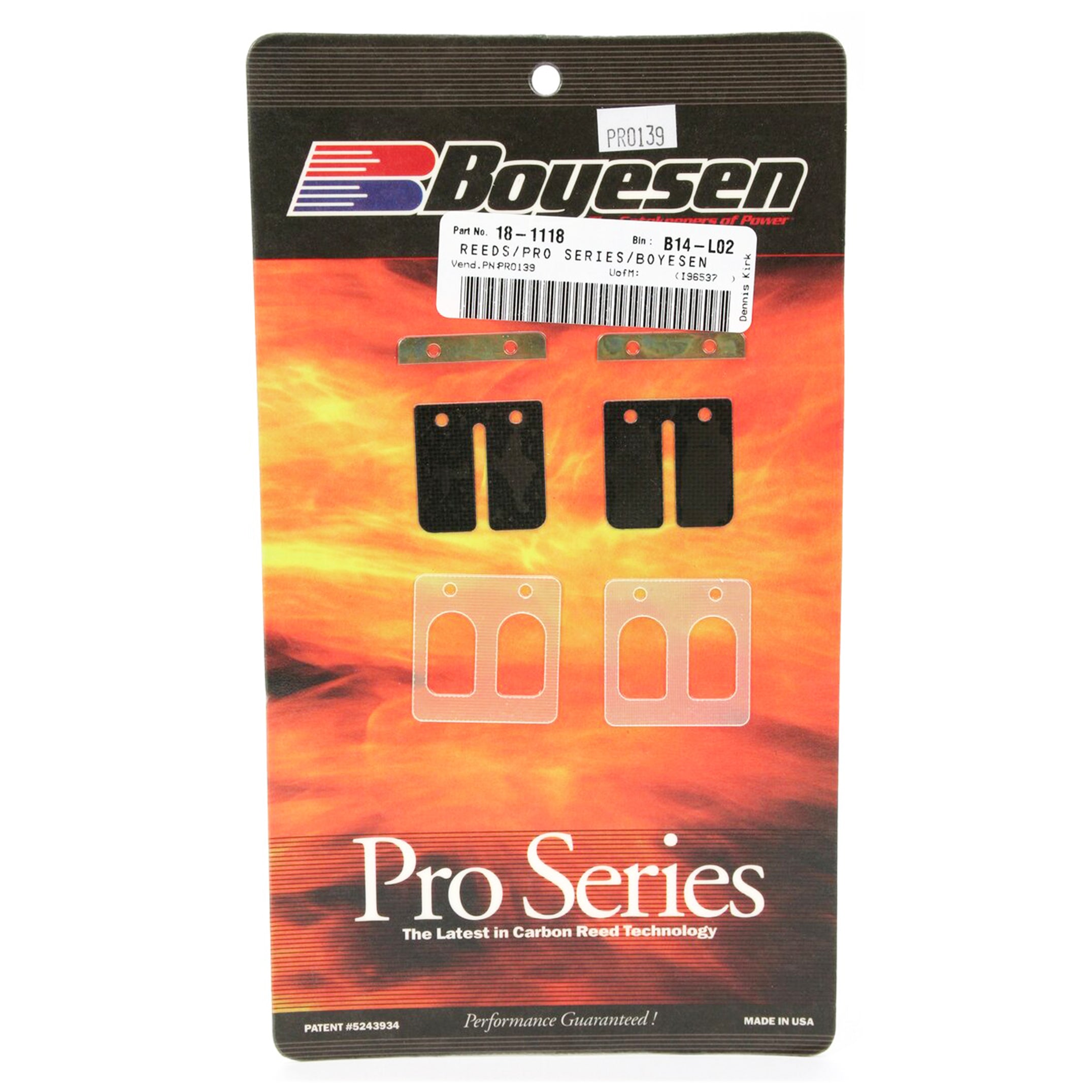 PRO-139 BOYESEN REED CARB psr-139, Boyesen Pro Series Reeds - PRO, BR010139