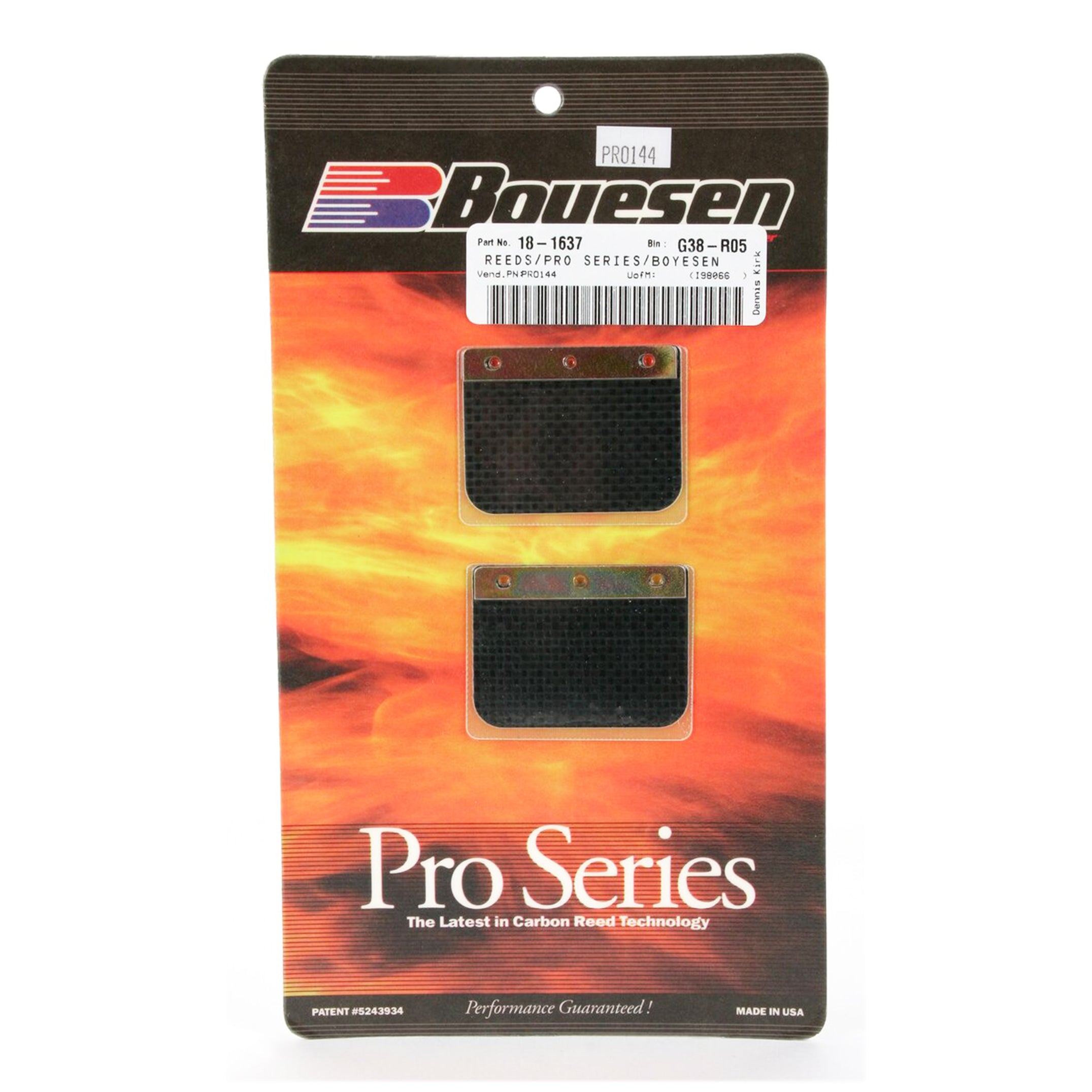 PRO-144 BOYESEN REED CARB, Boyesen Pro Series Reeds - PRO