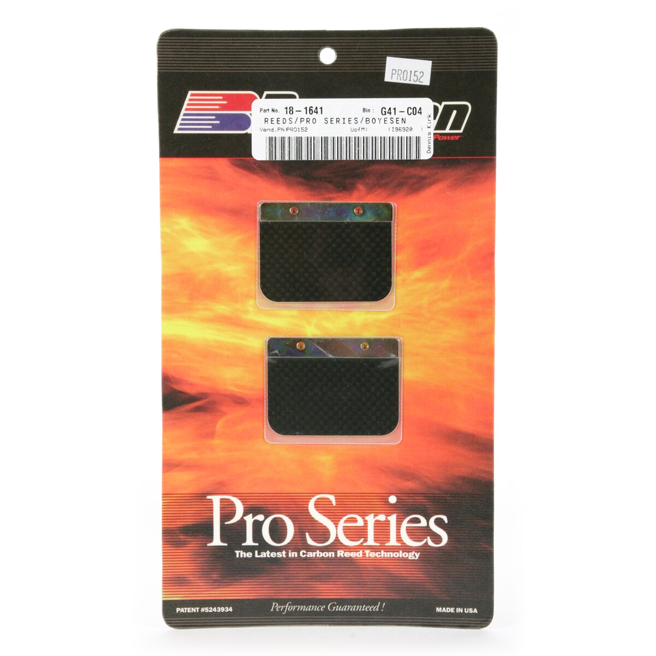 PRO-152 REED 01-02 KX125, Boyesen Pro Series Reeds - PRO