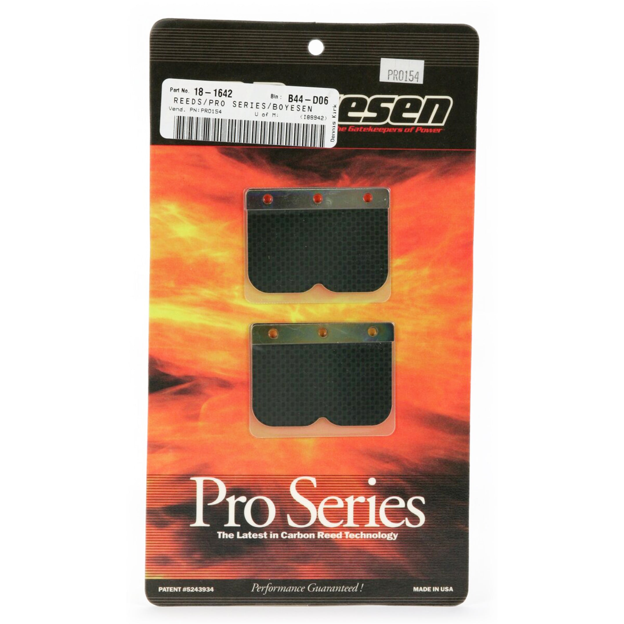 PRO-154 BOYESEN REED CARB, Boyesen Pro Series Reeds - PRO