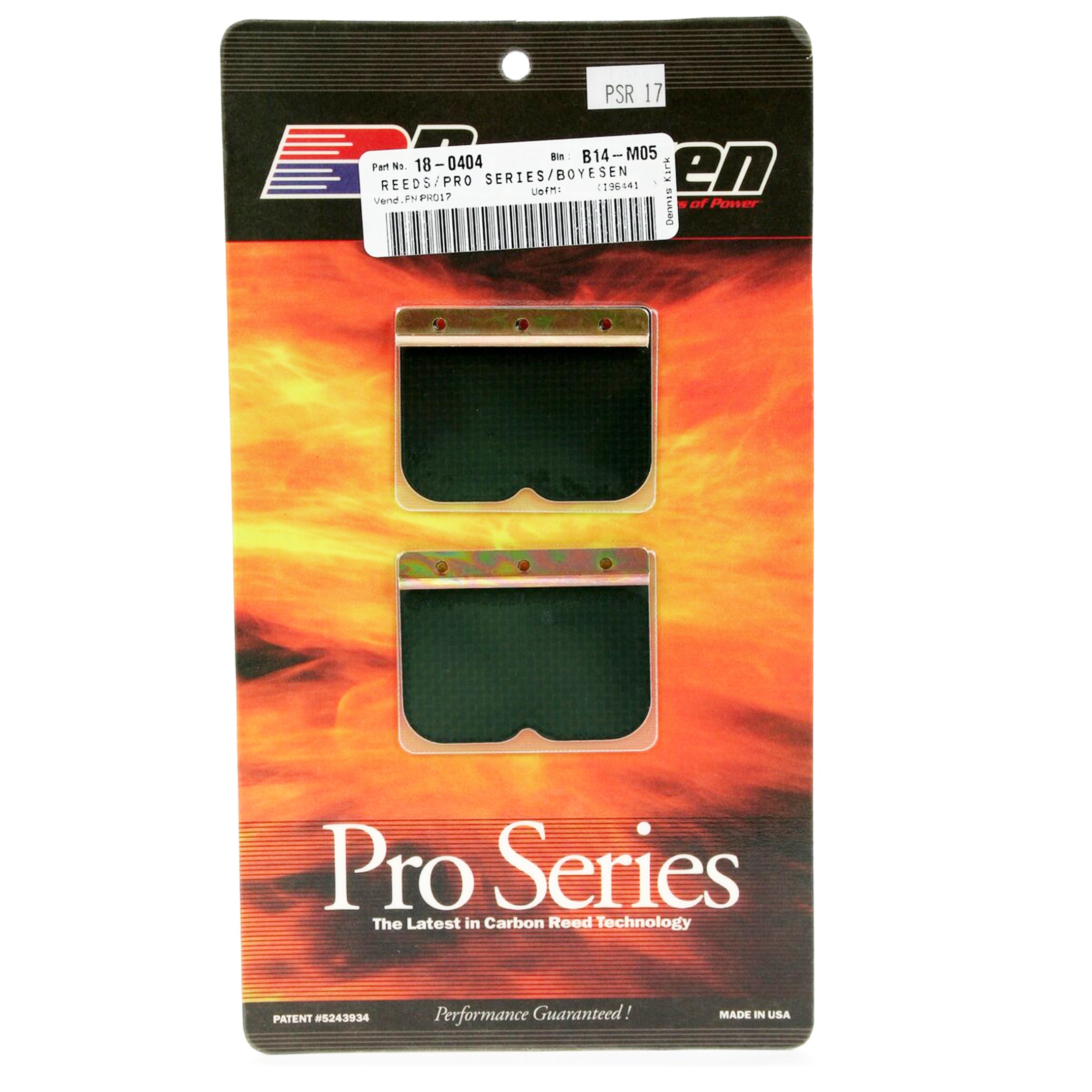 PRO-17 BOYESEN REEDS CARB, Boyesen Pro Series Reeds - PRO