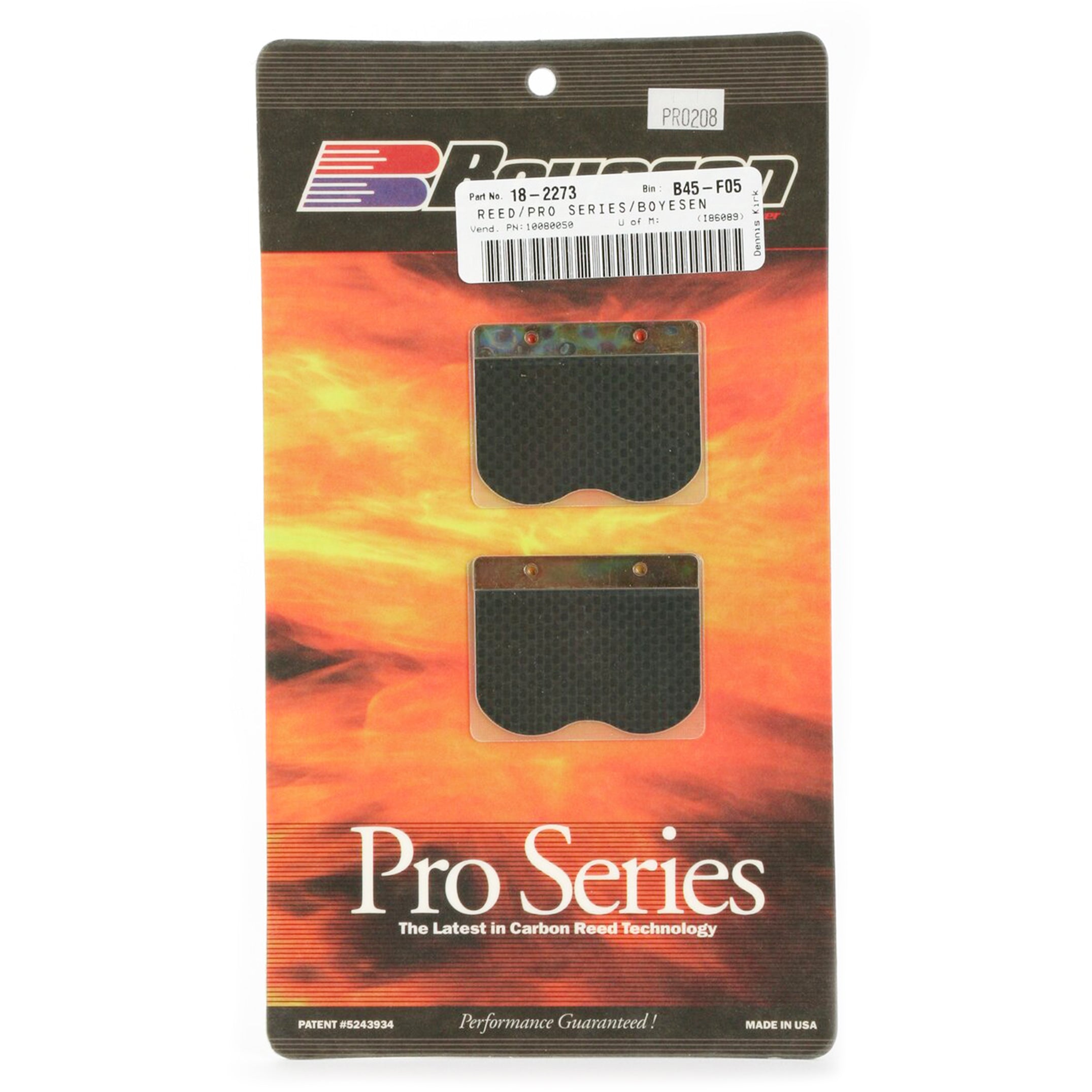 PRO-208 BOYESEN REEDS, Boyesen Pro Series Reeds - PRO