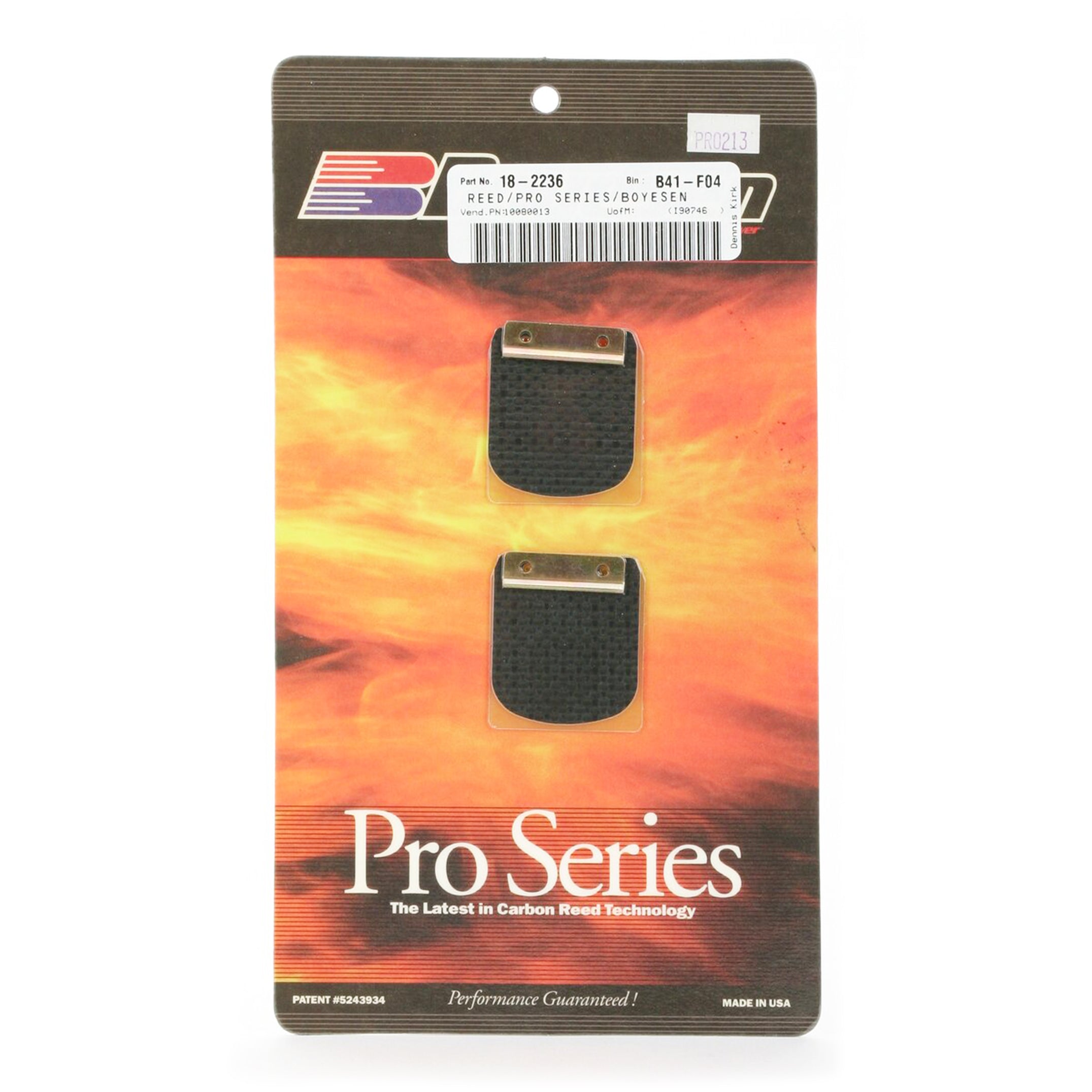 PRO-213 BOYESEN BLOCK REEDS, Boyesen Pro Series Reeds - PRO