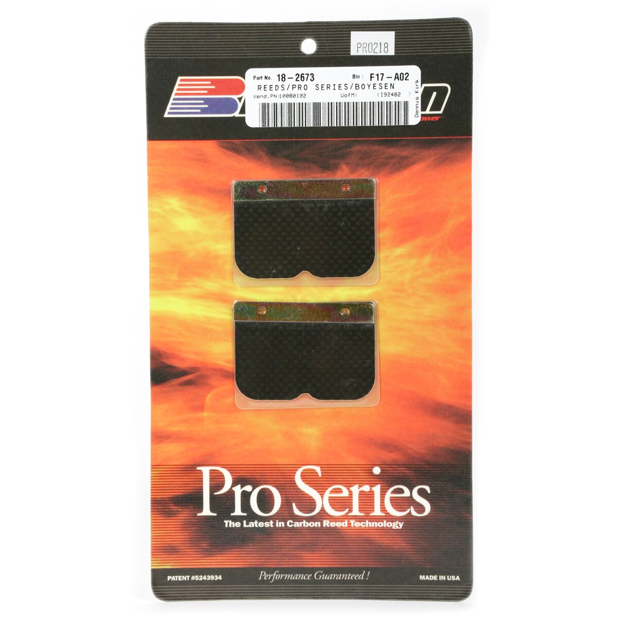 PRO-218 BOYESEN REEDS, Boyesen Pro Series Reeds - PRO