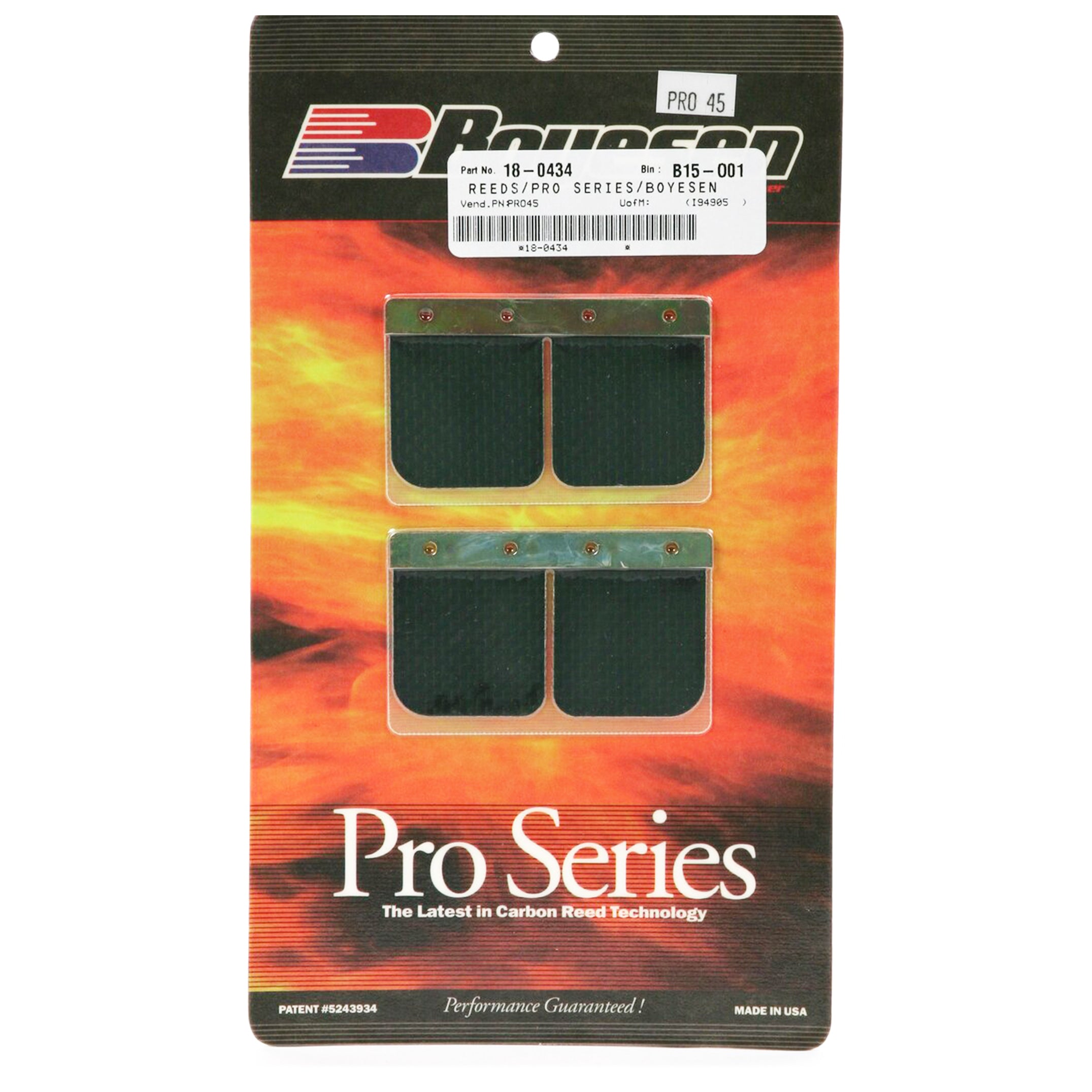 PRO-45 BOYESEN REEDS CARB, Boyesen Pro Series Reeds - PRO