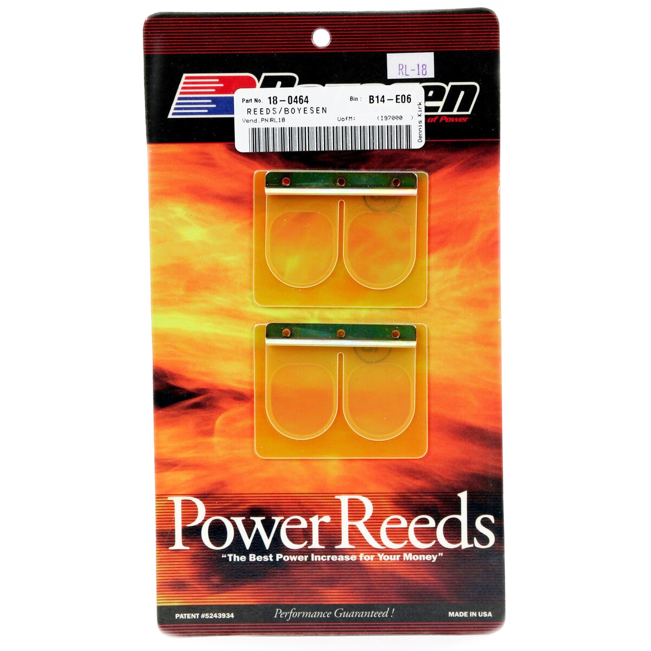 RAD VALVE BLOCK REED RL-18, BOYESEN RL18 CR500