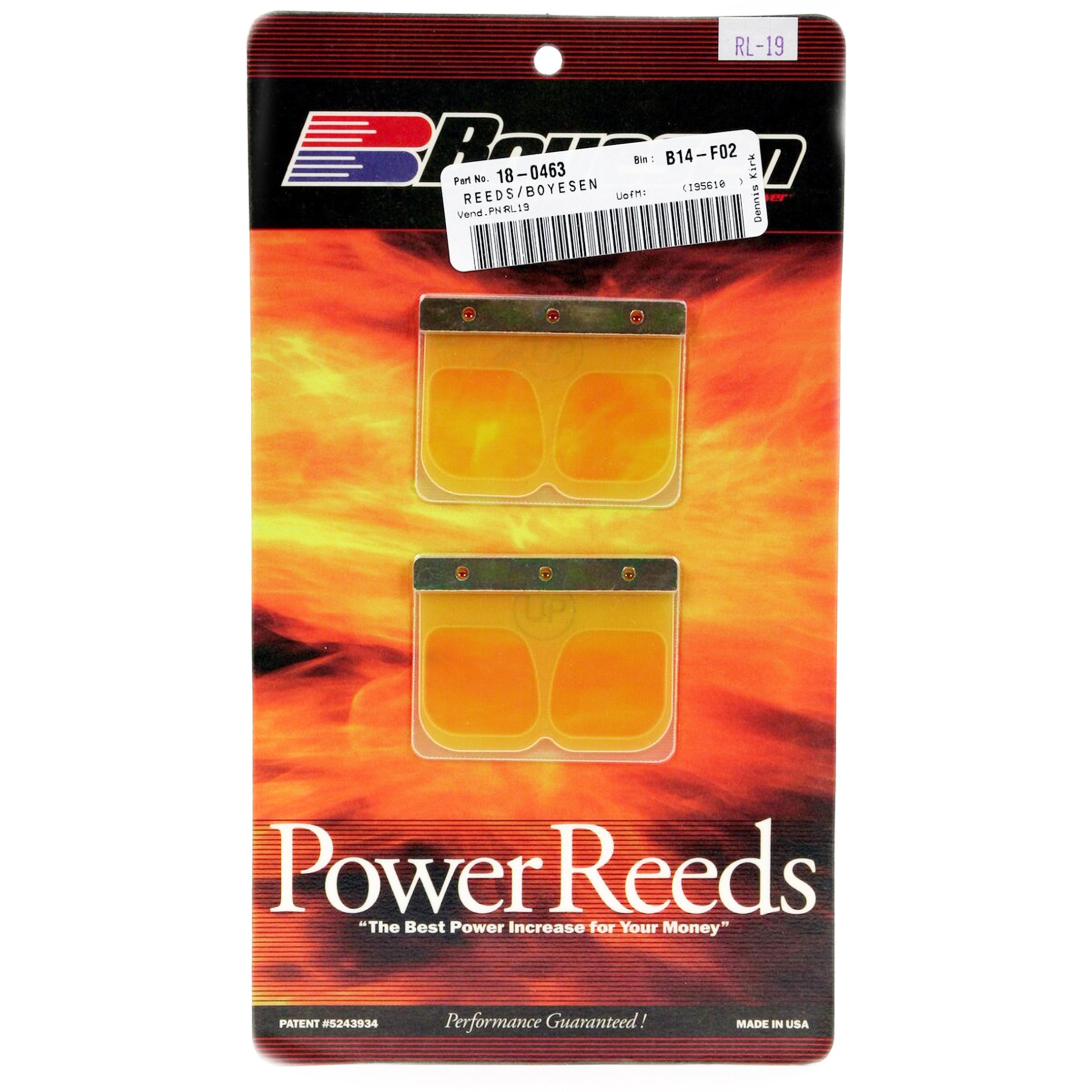 RAD VALVE BLOCK REED RL-19, BOYESEN RL19