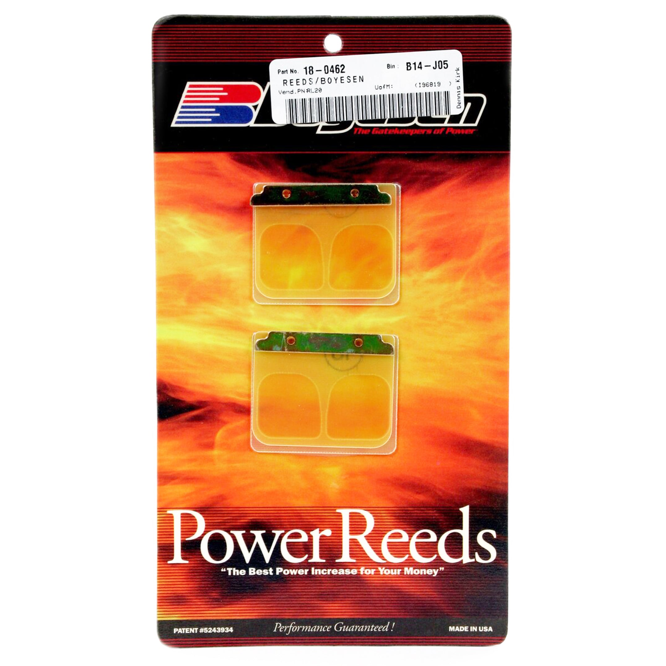 RAD VALVE BLOCK REED RL-20, Boyesen Power Reeds for RL