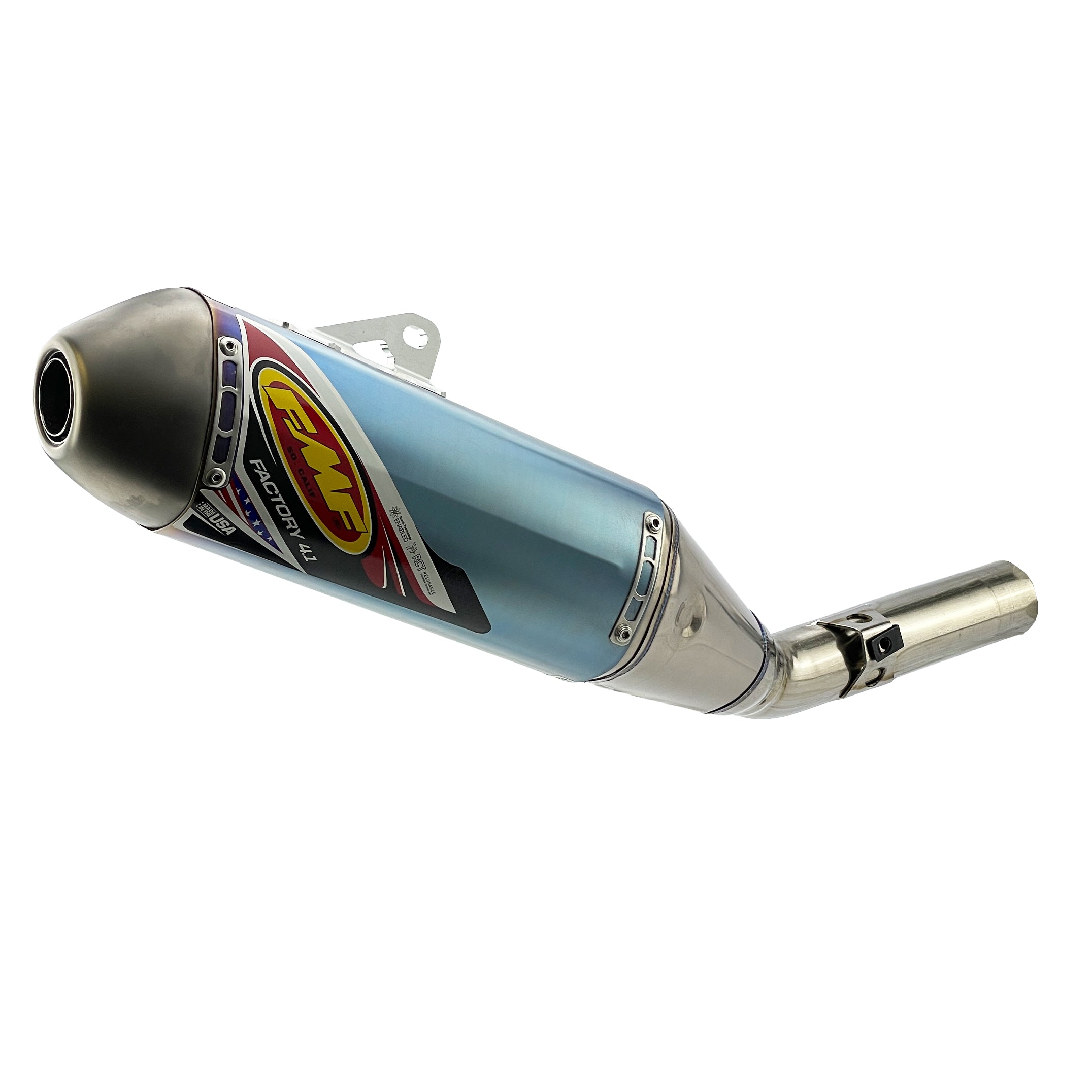 END OF LINE Factory 4.1 RCT Exhaust Silencer Titanium Blue 11-12 Honda CRF 450 R - FMF 041447