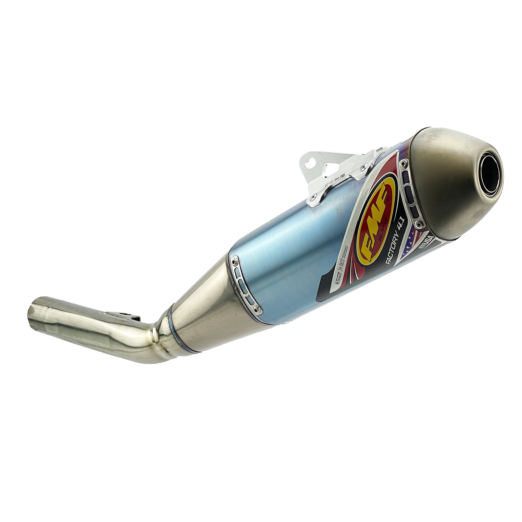 END OF LINE Factory 4.1 RCT Exhaust Silencer Titanium Blue 11-12 Honda CRF 450 R - FMF 041447