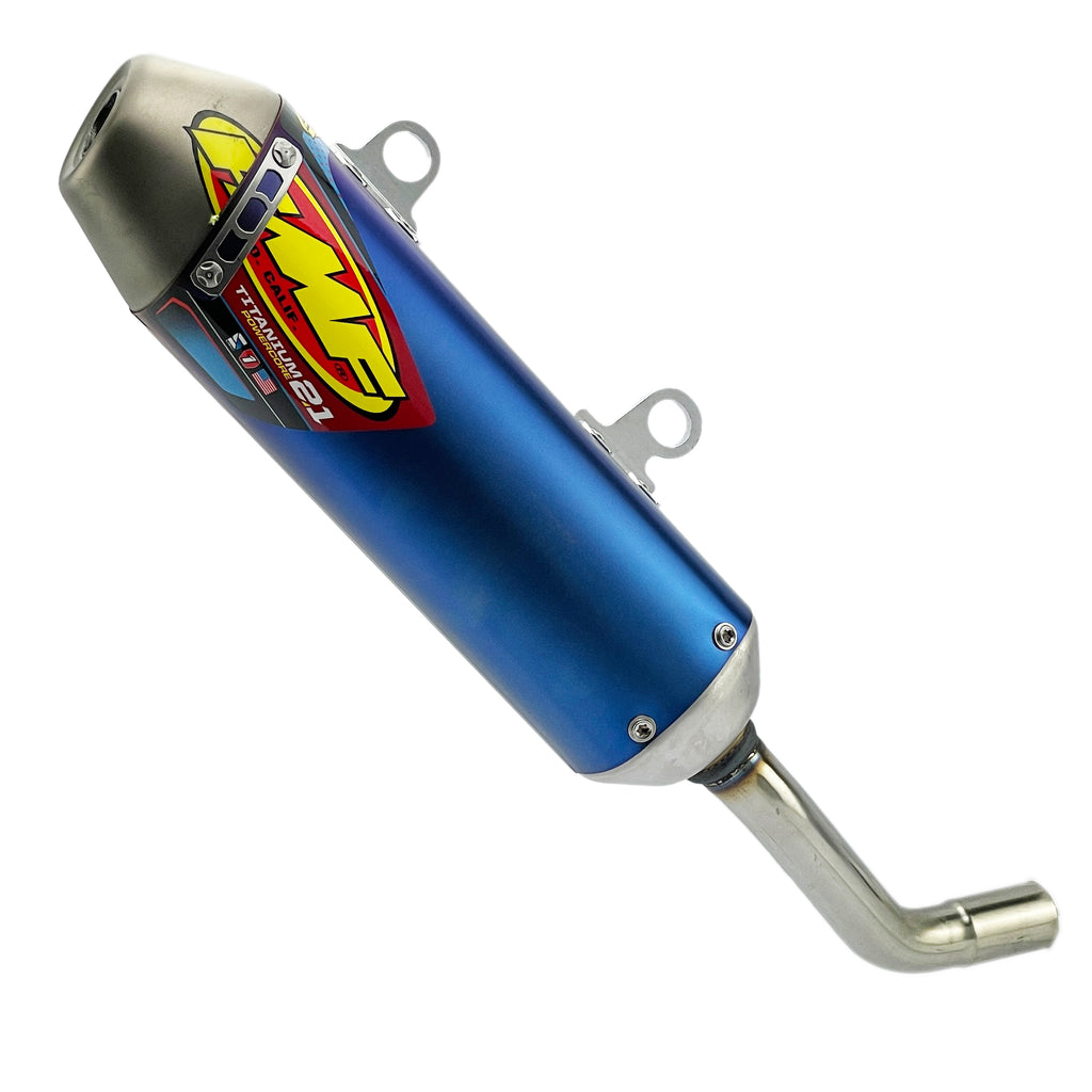 Titanium Powercore 2.1 Shorty Exhaust Silencer 19-23 KTM Husqvarna GasGas 250 300 - FMF 025255