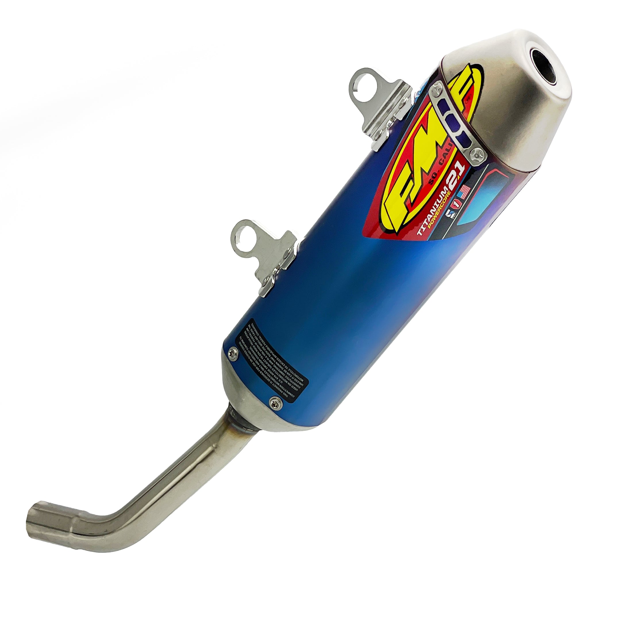 Titanium Powercore 2.1 Shorty Exhaust Silencer 19-23 KTM Husqvarna GasGas 250 300 - FMF 025255