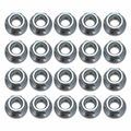 M12 X 1.25mm FLANGE NUT PACK OF 20 SERRATED SELF-LOCKING BZP