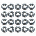 M12 X 1.75mm SERRATED FLANGE NUT PACK OF 20 SELF-LOCKING BZP