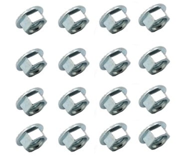 M10 x 1.25mm FLANGE NUT PACK OF 16 HIGH TENSILE FORGED WHEEL NUTS