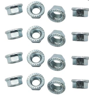 M10 x 1.25mm FLANGE NUT PACK OF 16 HIGH TENSILE FORGED WHEEL NUTS