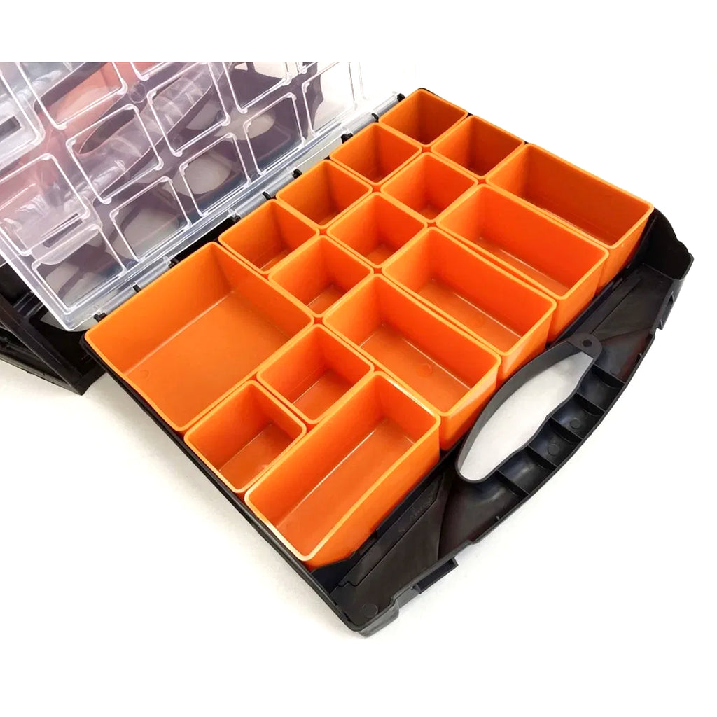 ORGANISER SET 4 TRAY POLY WITH REMOVABLE INNER COMPARTMENTS - TOOLZONE KDPTB098