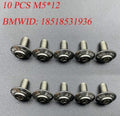 BMW STAINLESS STEEL SHELL SCREWS BOLTS M5X12 PACK OF 10 18518531936