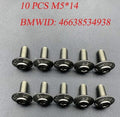 BMW STAINLESS STEEL SHELL SCREWS BOLTS M5X14 PACK OF 10 46638534938
