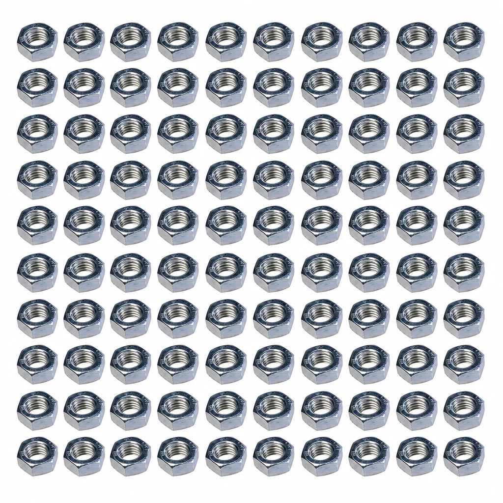 STANDARD NUT M10 X 1.50mm BRIGHT ZINC PLATED PACK OF 100