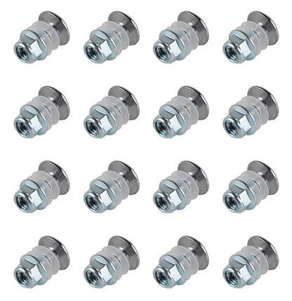 Plastic Fender Mounting Kit M6 x 16mm Bolt, Flange Nut & Nylon Washer Set - Pack of 16 - 64pcs