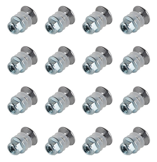 Plastic Fender Mounting Kit M6 x 16mm Bolt, Flange Nut & Nylon Washer Set - Pack of 16 - 64pcs