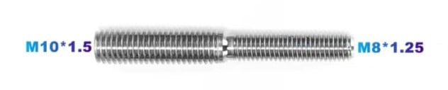 5pcs STEP STUDS M8 TO M10 STAINLESS STEEL 304