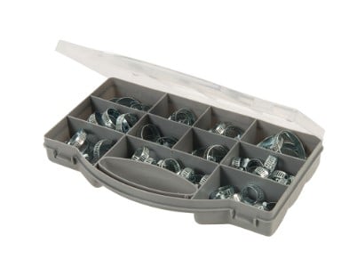 60Pc HOSE CLIP PACK BZP STEEL JUBILEE HOSE PIPE CLIP