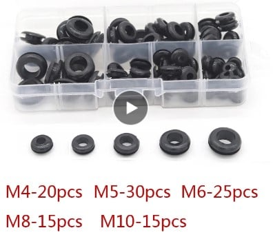 105pcs RUBBER GROMMET BOX ASSORTMENT