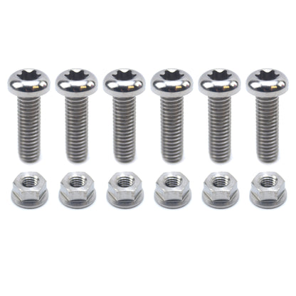 BOLT DISC M6x20mm + NUT TORX, TITANIUM GRADE 5 /PACK OF 6